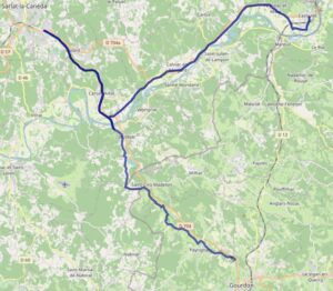 Véloroute de Gpourdon à Sarlat et la Voie Verte de Sarlat à Cazoulès